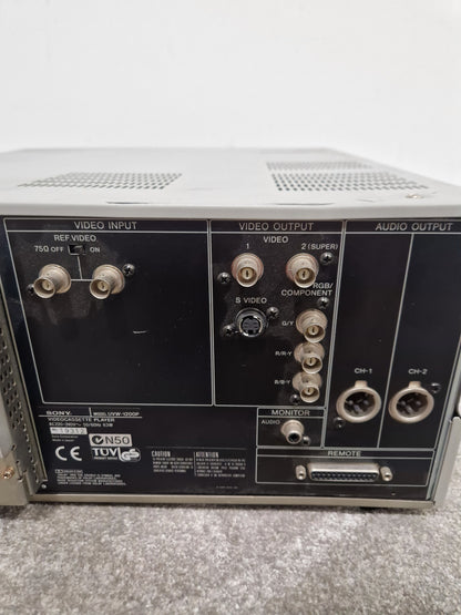 Sony Betacam SP Video Cassette Player - UVW-1200p RGB - Professional Video Deck, RGB Output - Good