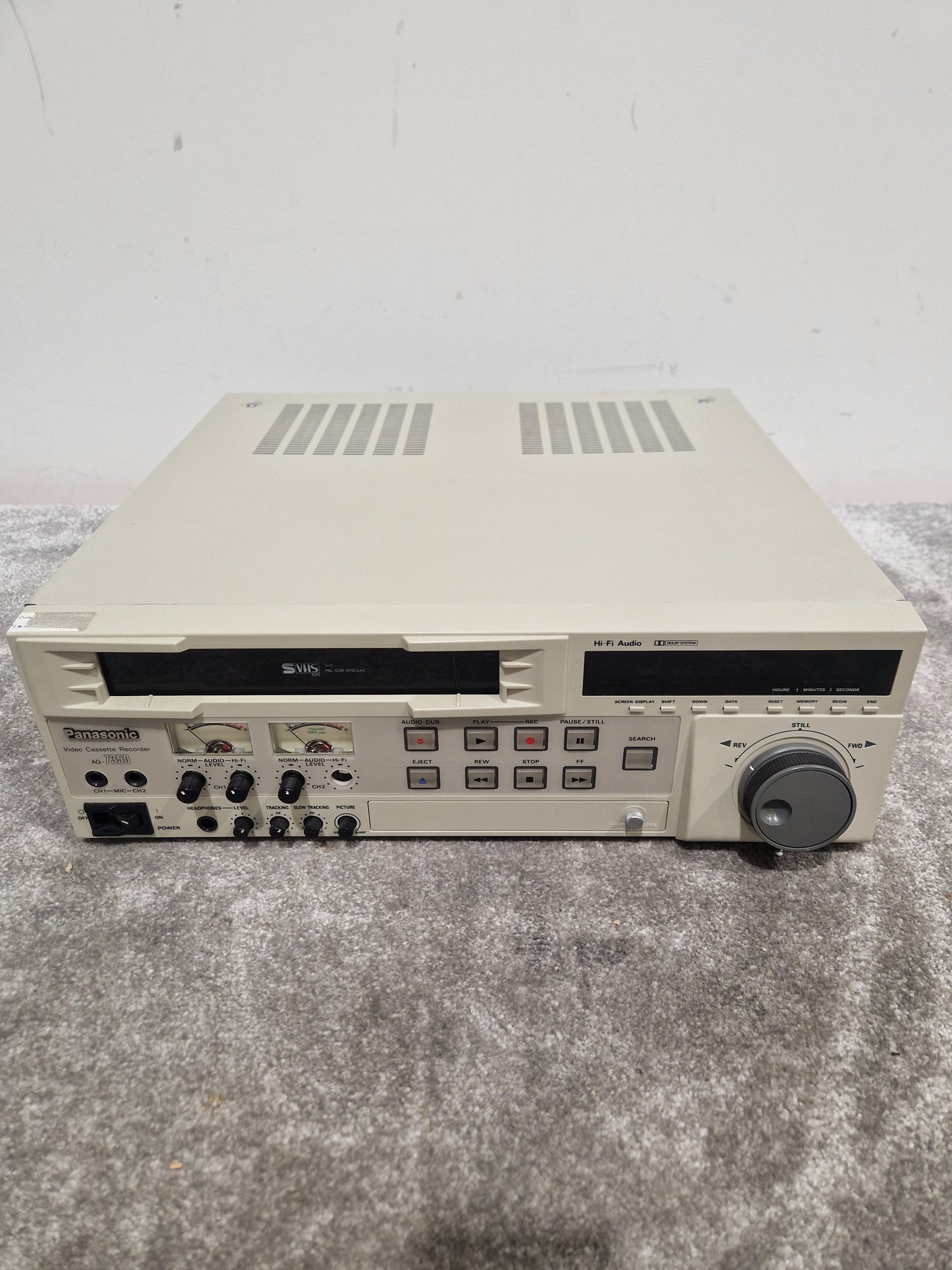 Panasonic Video Cassette Recorder Ag-7350 - Hi-Fi VCR, S-VHS Compatibility - Excellent