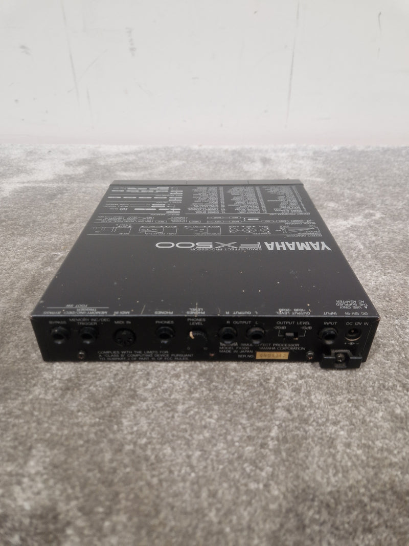 Yamaha Fx500 Processor Effects Unit - Multi-effects, 24-bit Processing - Very Good w/ Power Supply & Manuals - Image 2