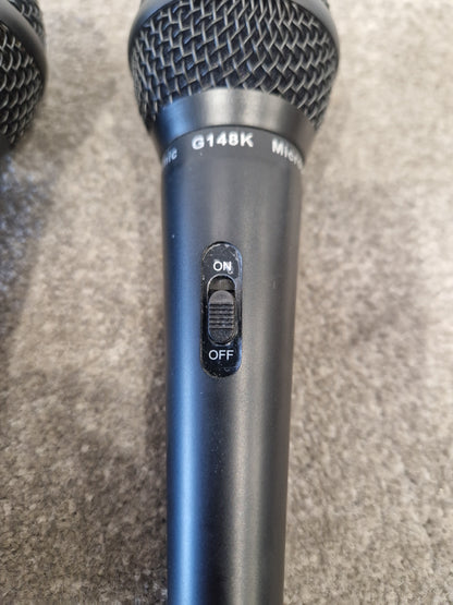 Dynamic G148k Microphone Set OF Two - Professional Vocal Mics, Cardioid Pattern - Excellent w/ Hard Case