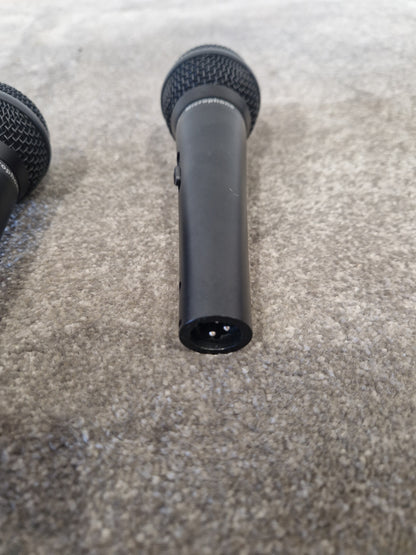 Dynamic G148k Microphone Set OF Two - Professional Vocal Mics, Cardioid Pattern - Excellent w/ Hard Case