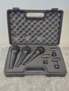 Soundlab Dynamic Microphone Kit - 3 Microphones / 3 Holders - Excellent w/ Hard Case - Photo 1