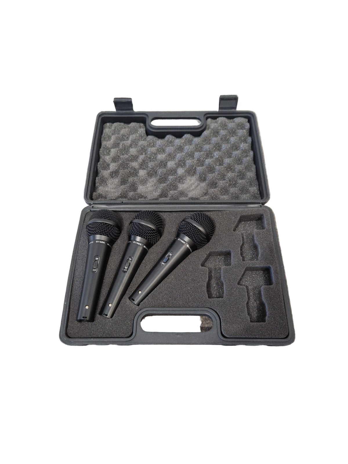 Dynamic G148k Microphone Set OF Three - Professional Vocal Microphones, Cardioid Pattern - Excellent w/ Hard Case