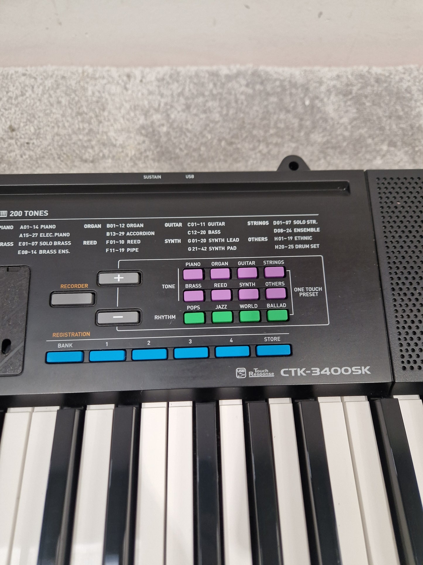 Casio Ctk-3400sk Keyboard - 61 Keys, Built-in Rhythms - Fair