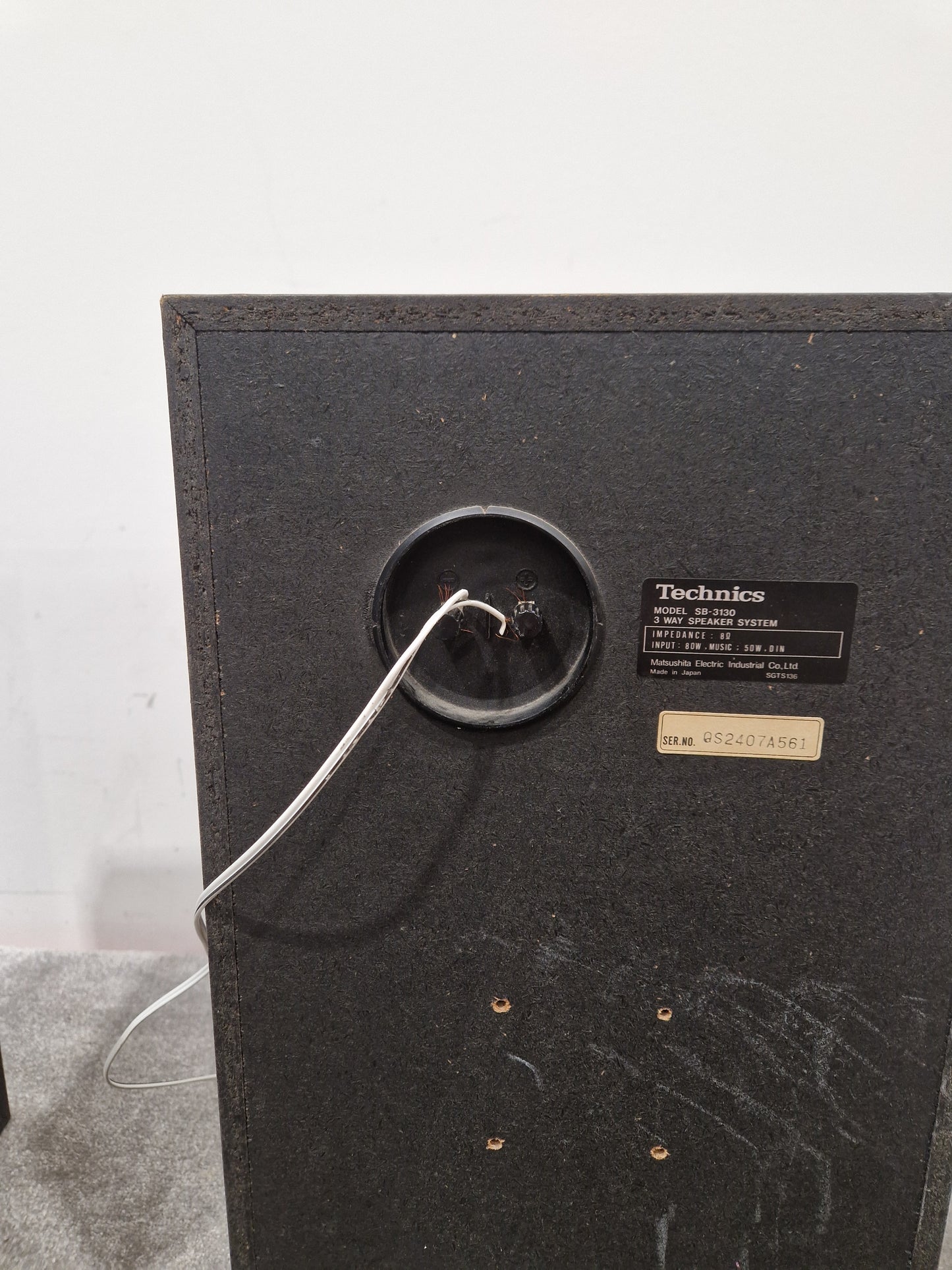 Technics Sb-3130 Pair of Speakers - 3-Way Design, 50W Power - Very Good w/ Manuals