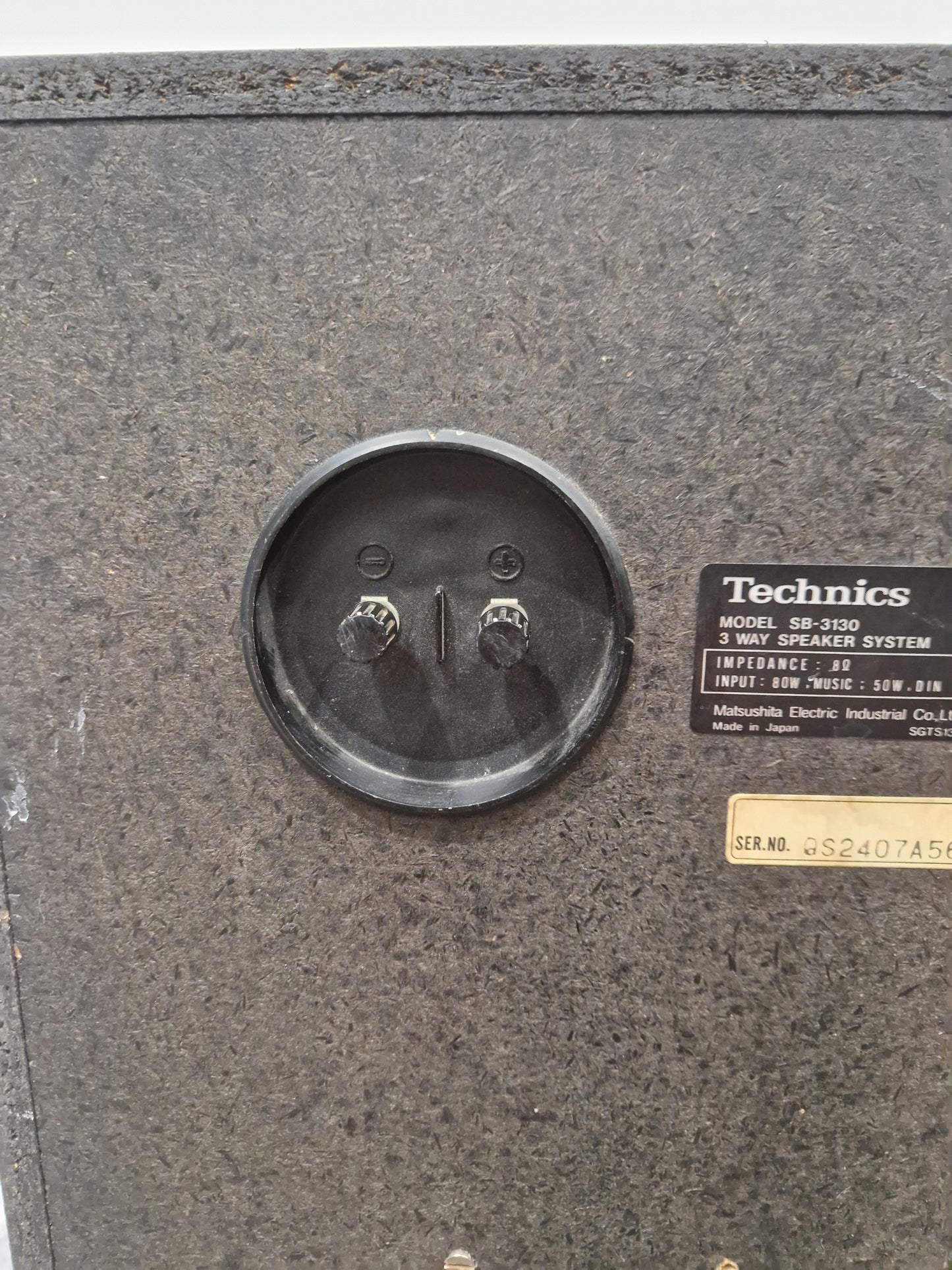 Technics Sb-3130 Pair of Speakers - 3-Way Design, 50W Power - Very Good w/ Manuals