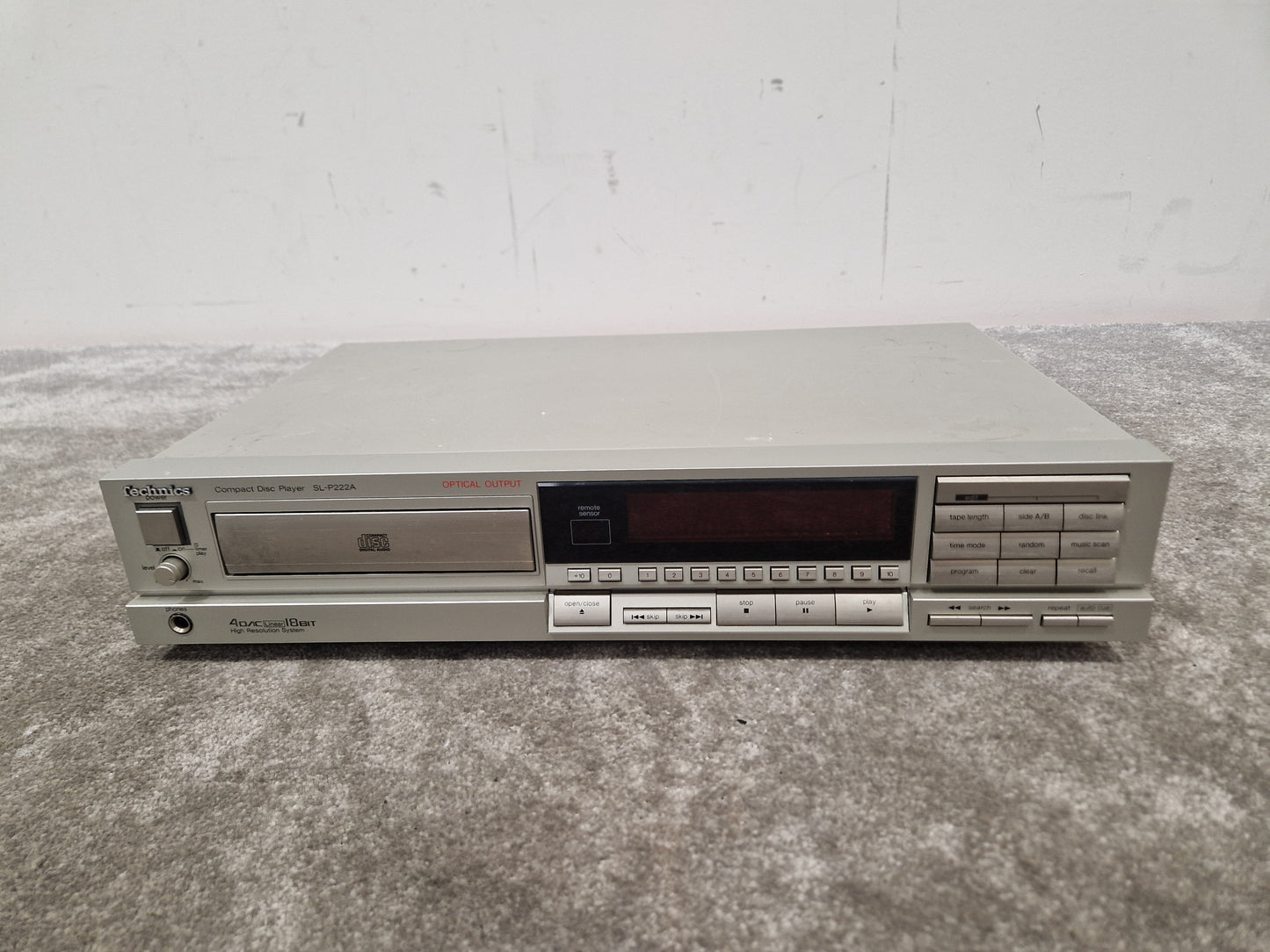 Technics Sl-p222a CD Player - Linear Tracking, High Fidelity - Spares or Repair w/ Manuals & Remote control