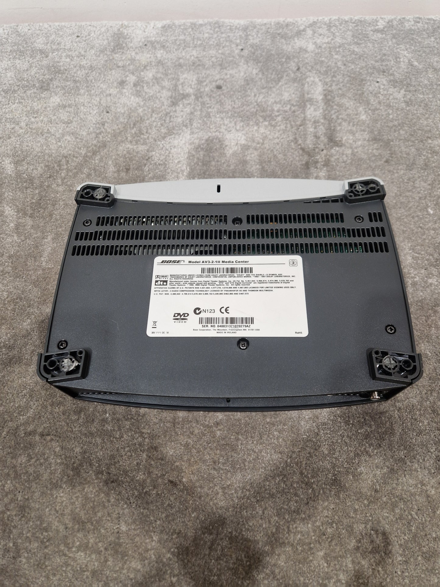 Bose Av3-2-1ii Home Entertainment System - Main Unit Only, Untested - Excellent w/ Power Supply & Manuals & Wires & remote Connector cables