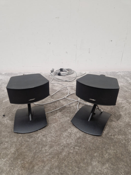 Bose Gem Speakers Pair - Compact Design, High-Quality Sound - Very Good w/ Stands