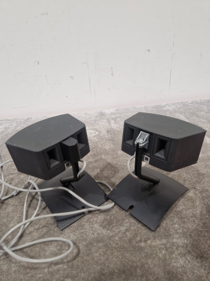 Bose Gem Speakers Pair - Compact Design, High-Quality Sound - Very Good w/ Stands