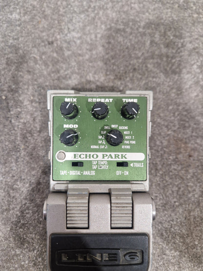 Line 6 Echo Park Effects Pedal - Stereo Delay, 7 Echo Types - Spares or Repairs