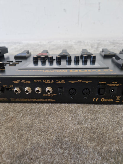 Boss Gt-100+ Guitar Effects Processor - 100 Presets, EZ Tone - Very Good w/ Power Supply & Manuals & Soft Case