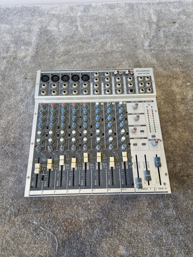 Phonic MM1705 Mixer - 8-Channel Compact Design - Good w/ Power Supply - Image 1