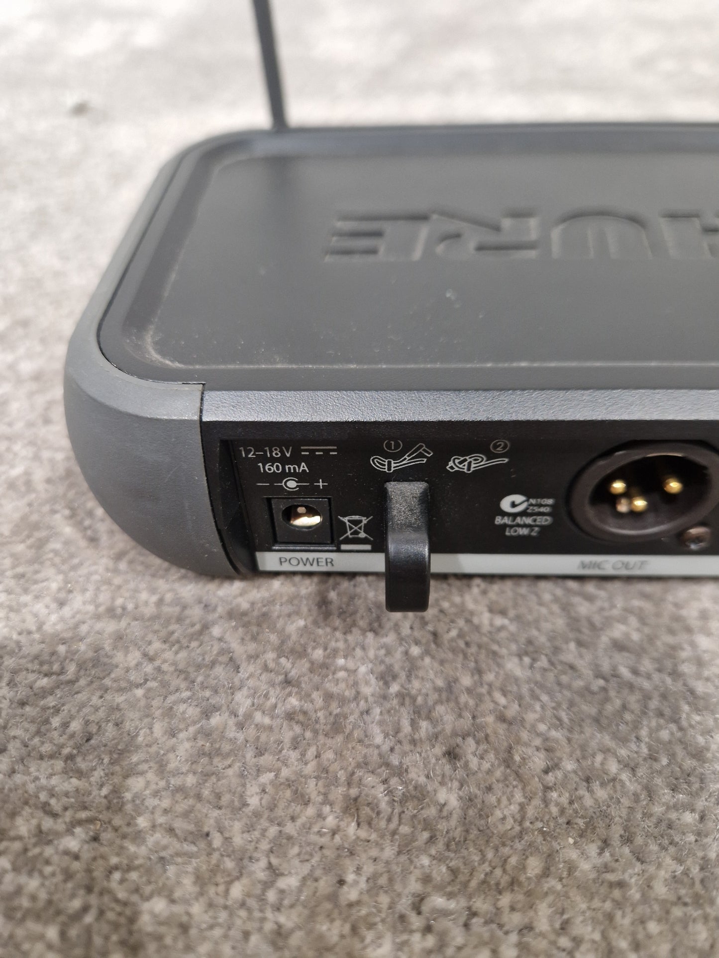 Shure Pgx4 Wireless Receiver - UHF Frequency, Diversity Operation - Excellent w/ Power Supply