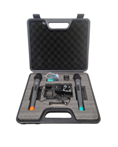 Smartwireless Tbtx Turbo Transmitter With Smartwireless Pair OF U-1002 Microphones Wireless Microphone System - Dual-Channel, High-Fidelity Audio - Fair w/ Hard Case