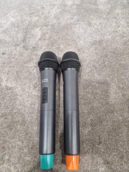 Smartwireless Tbtx Turbo Transmitter With Smartwireless Pair OF U-1002 Microphones Wireless Microphone System - Dual-Channel, High-Fidelity Audio - Fair w/ Hard Case