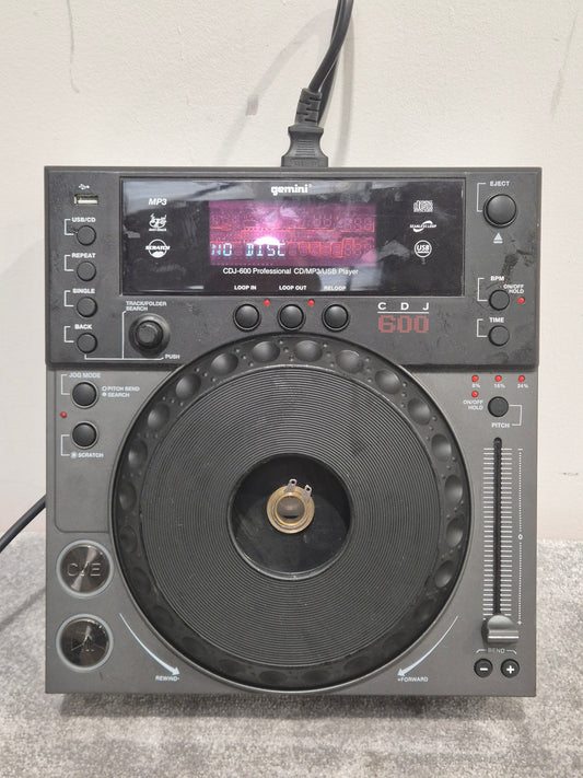 Gemini CDJ-600 – CD/MP3 DJ Player – Spares or Repair