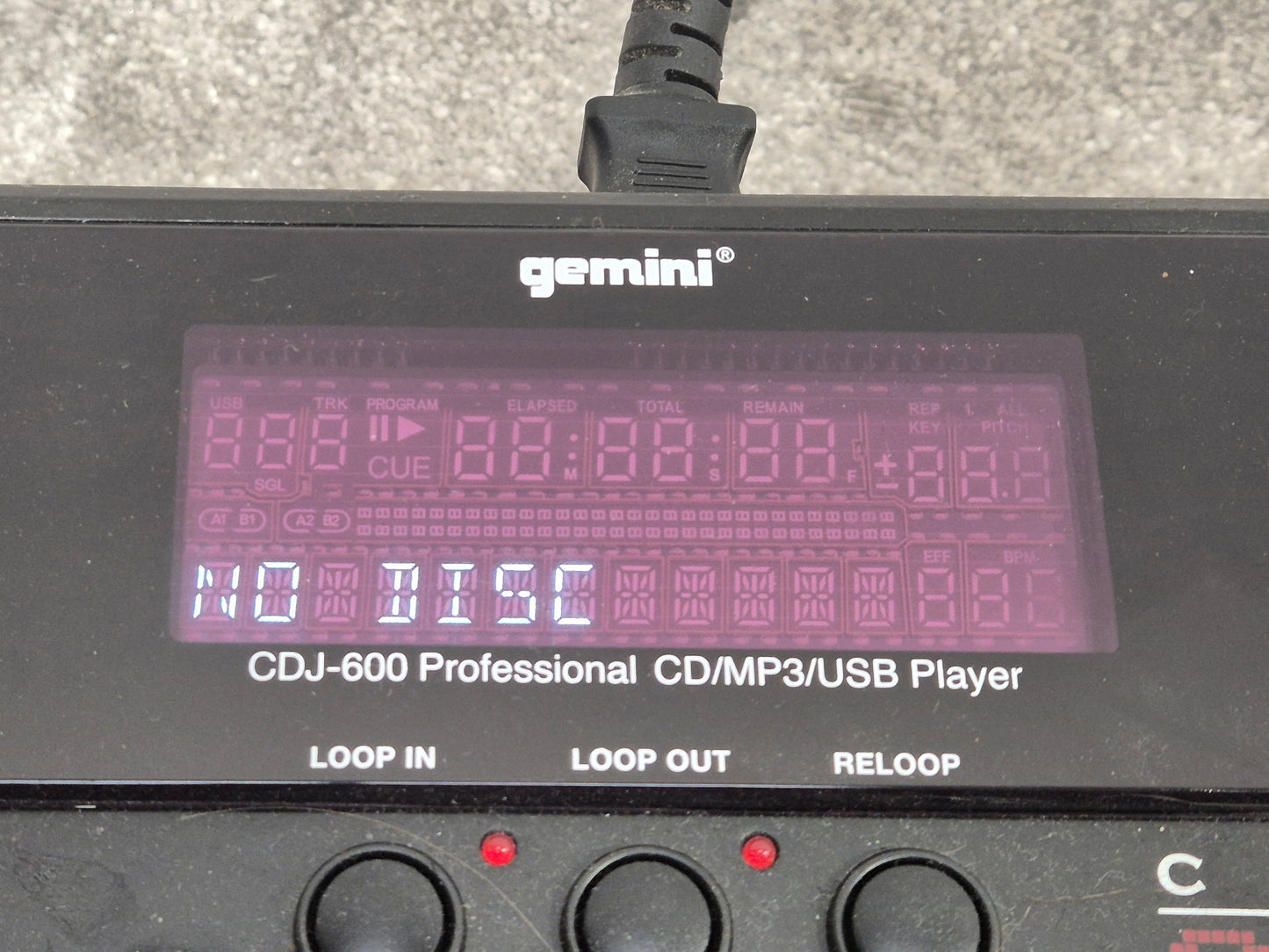 Gemini CDJ-600 – CD/MP3 DJ Player – Good