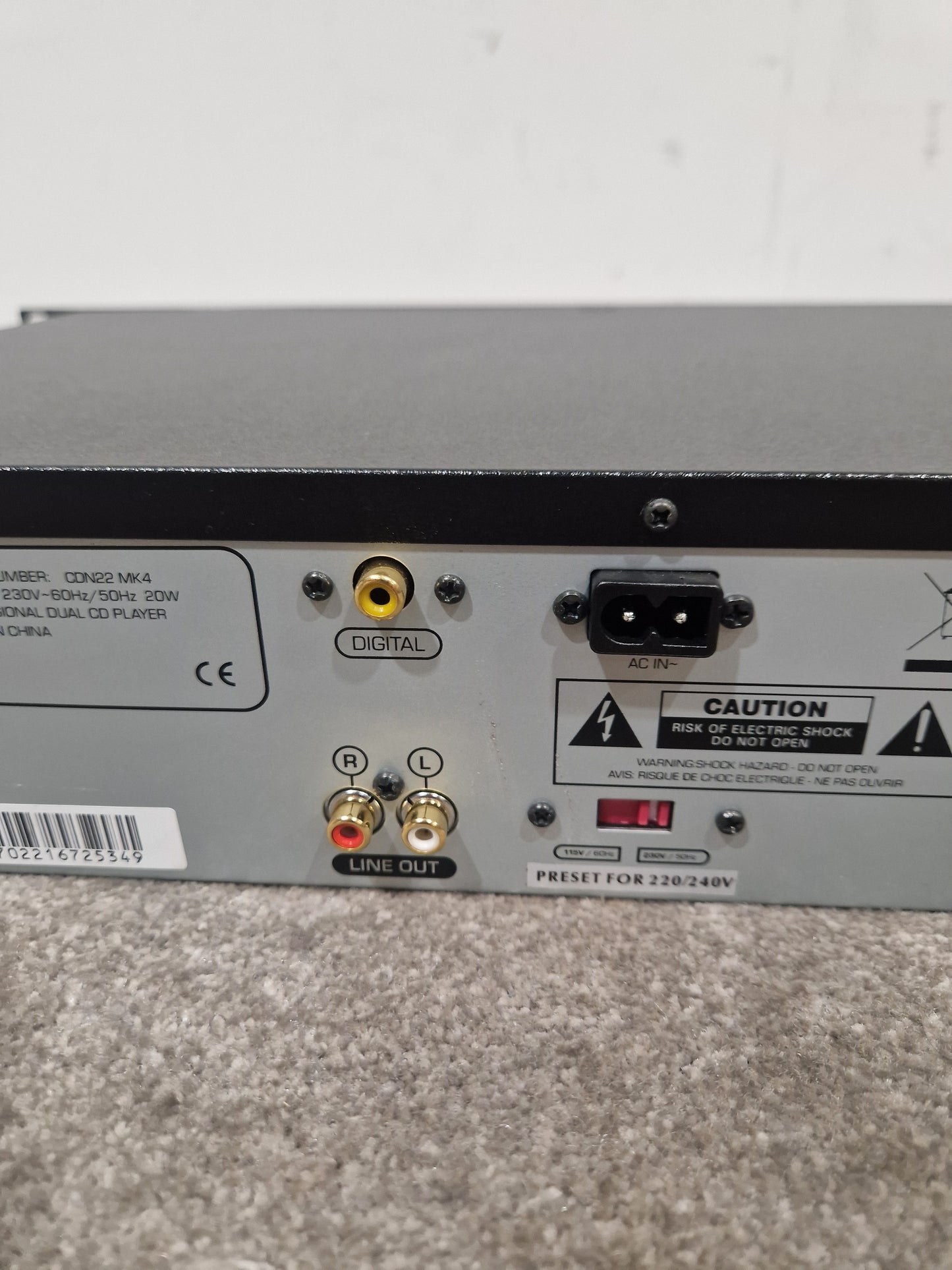 Numark CDN22 MK4 - Dual CD Player - Excellent w/ Power Supply