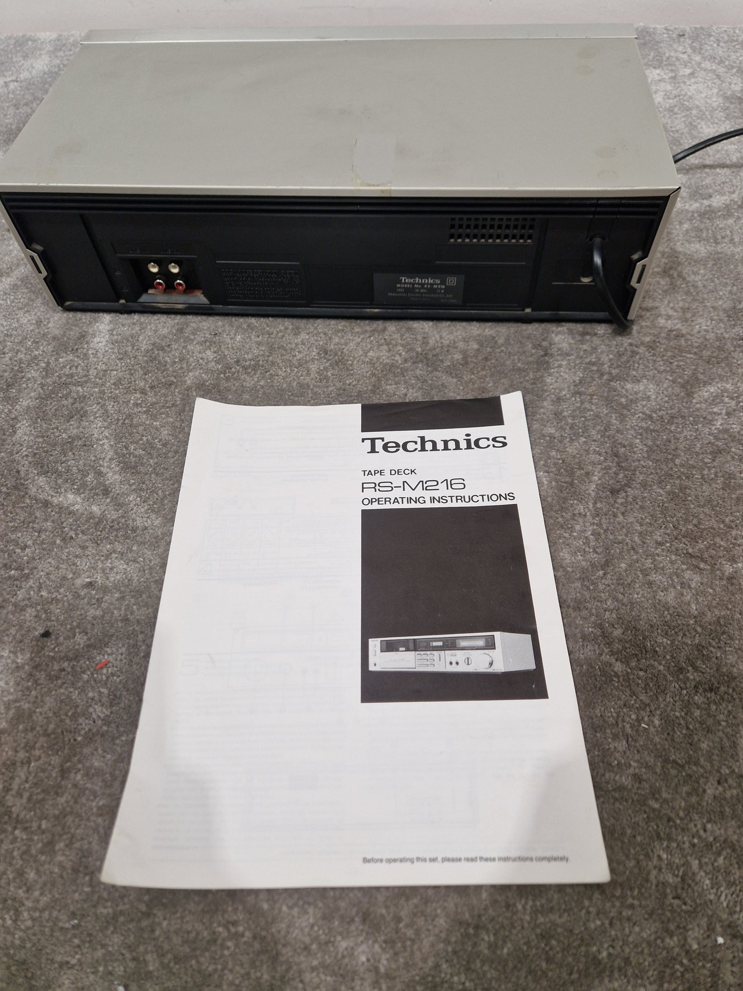 Technics RS-M216 - Cassette Deck - Spares or Repair w/ Manual