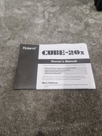 Roland Cube 20X - Compact Guitar Amp - Excellent w/ Guitar Lead,Manuals