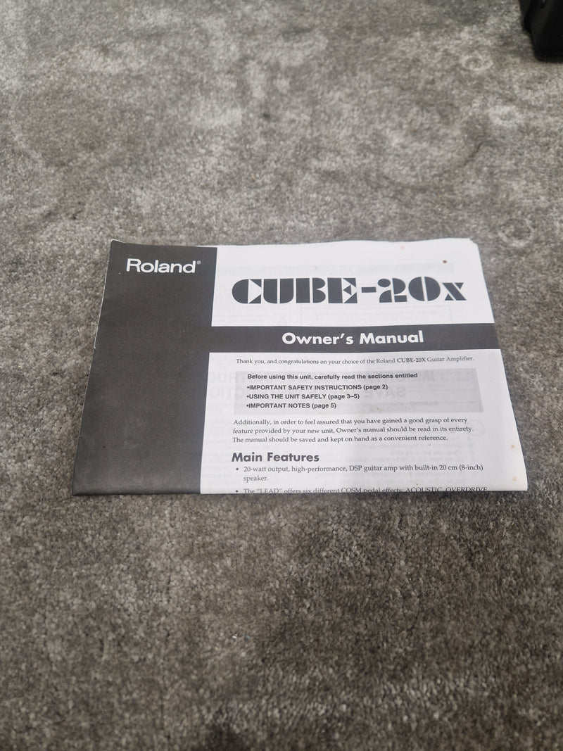 Roland Cube 20X - Compact Guitar Amp - Excellent w/ Guitar Lead,Manuals - Image 3