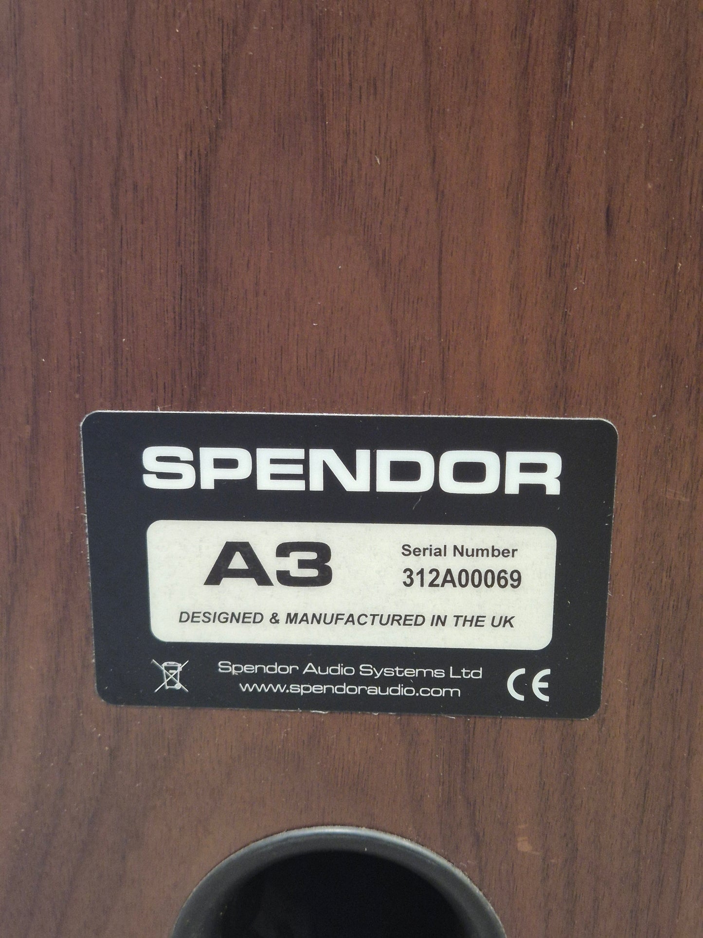 Spendor A3 - Pair of Floor Standing Speakers - Compact Design - Very Good