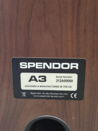 Spendor A3 - Pair of Floor Standing Speakers - Compact Design - Very Good