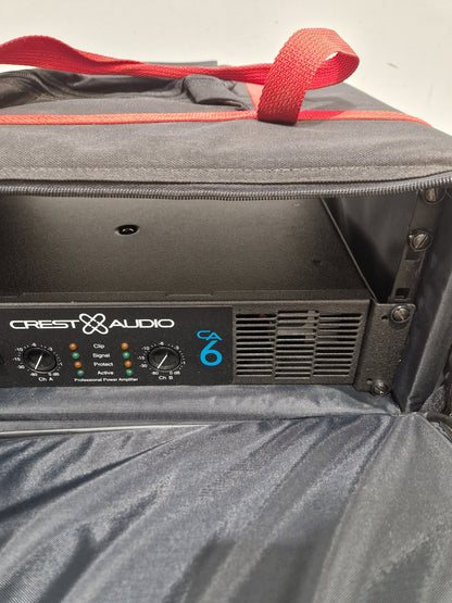 Crest Audio CA6 Power Amplifier - High-Performance Sound - Excellent w/ Rackmounted Soft Case