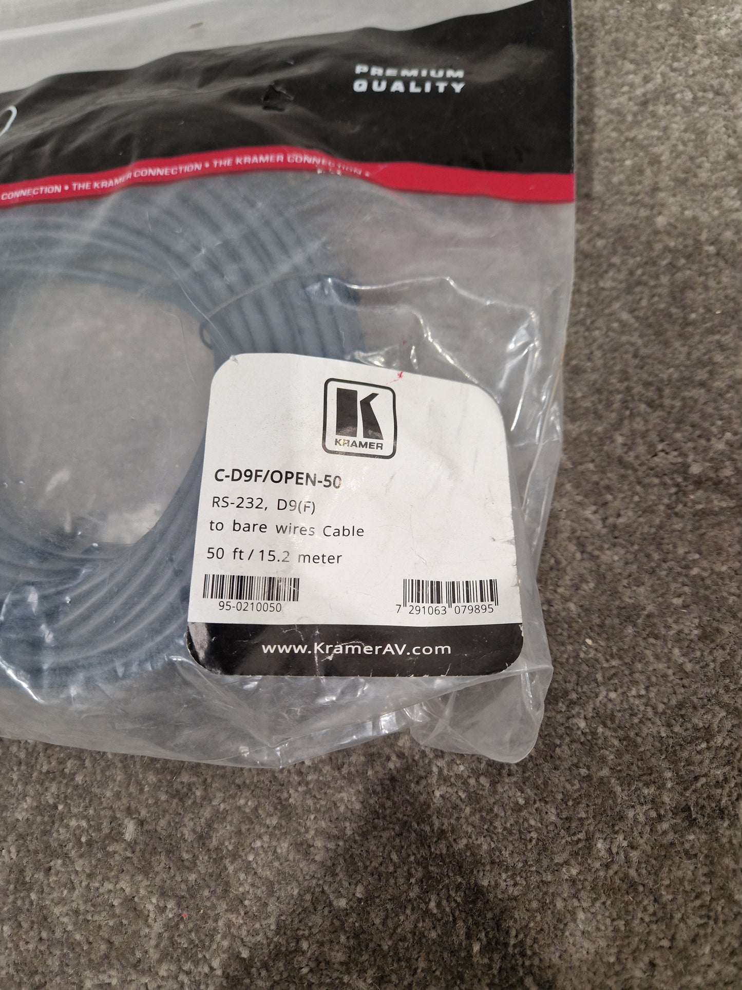 Kramer C-d9f/Open-50 Cable - High-Performance Audio - Excellent w/ Original Packet