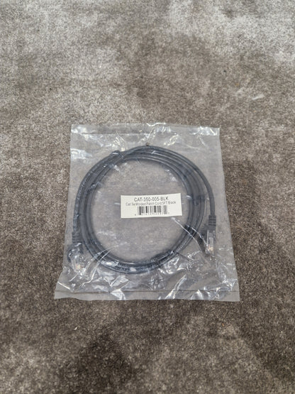 Cat Ethernet Cable 5FT Black - High-Speed Data Transfer - Excellent w/ Original Packet
