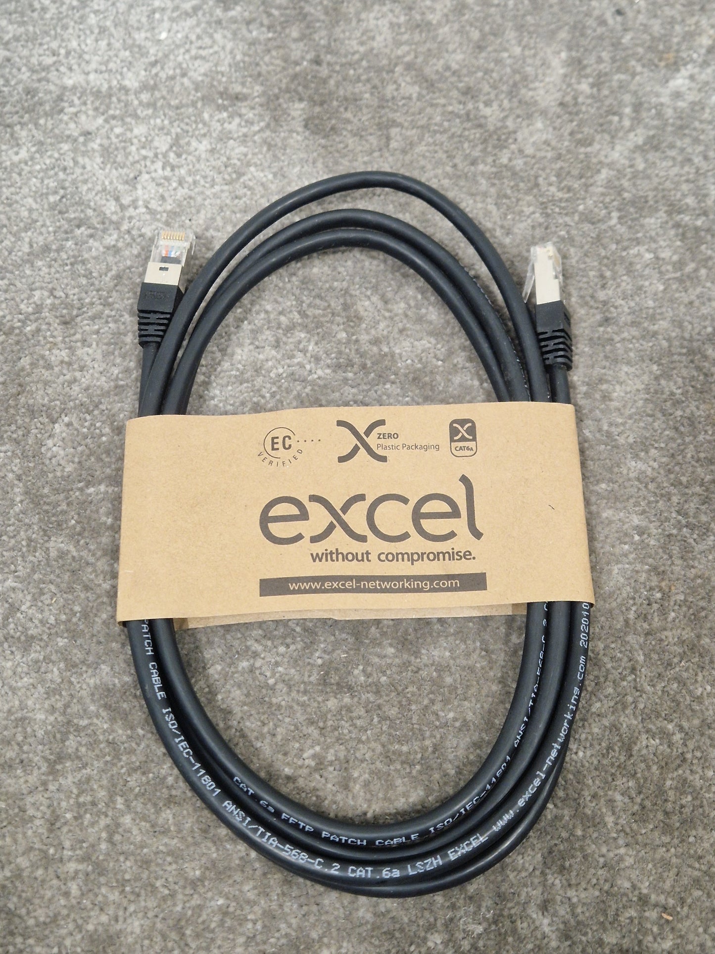 Excel CAT6A 2M Ethernet Cable - High-Speed Data Transfer - Excellent w/ Original packet