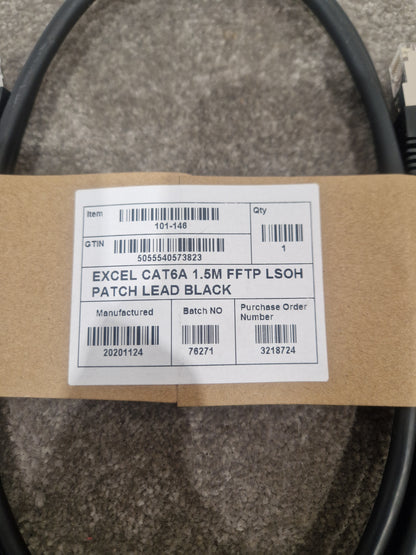 Excel CAT6A 1.5M Ethernet Cable - High-Speed Data Transfer - Excellent w/ Original packet