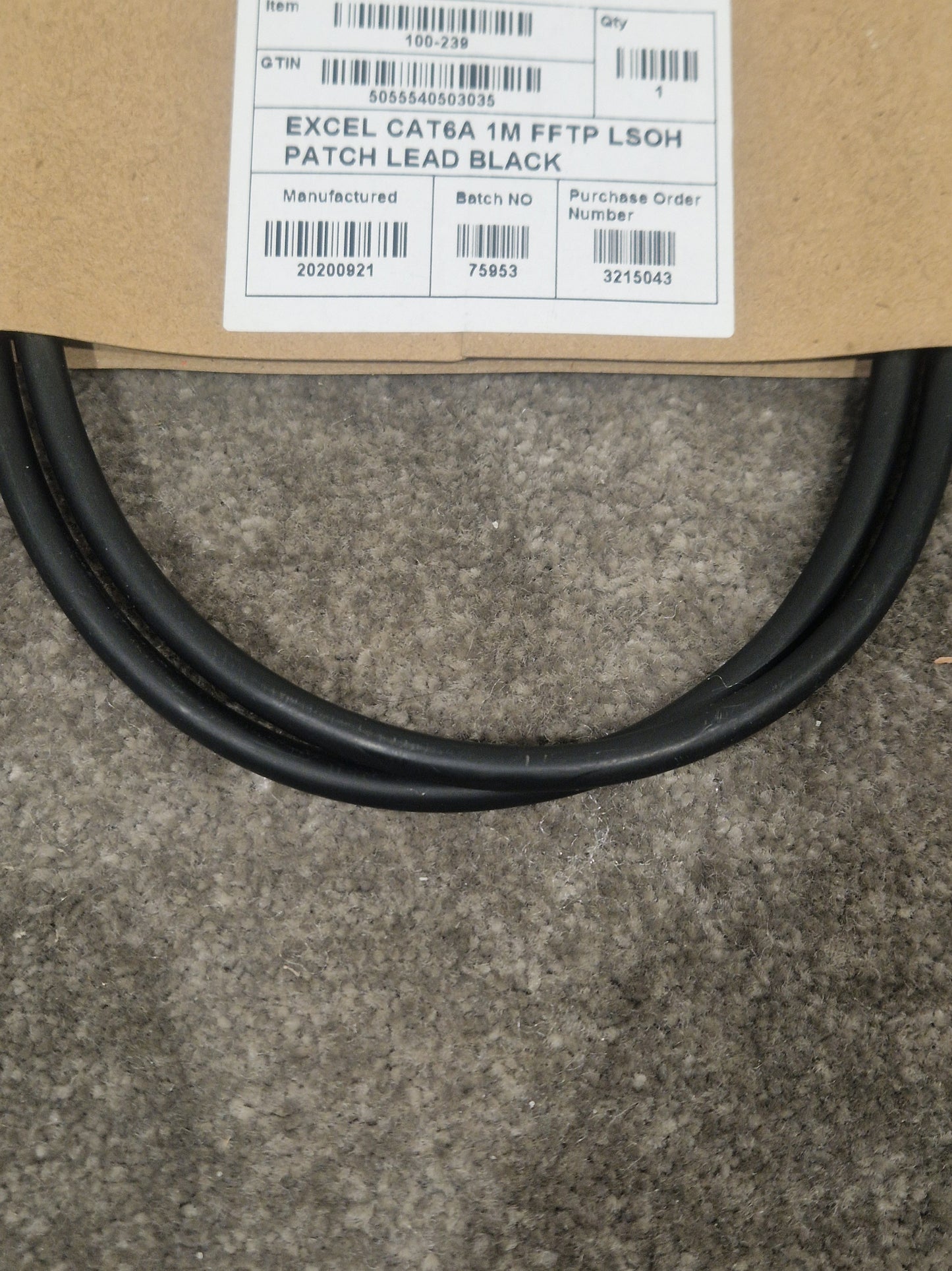 Excel CAT6A 1M Ethernet Cable - High-Speed Data Transfer - Excellent w/ Original packet