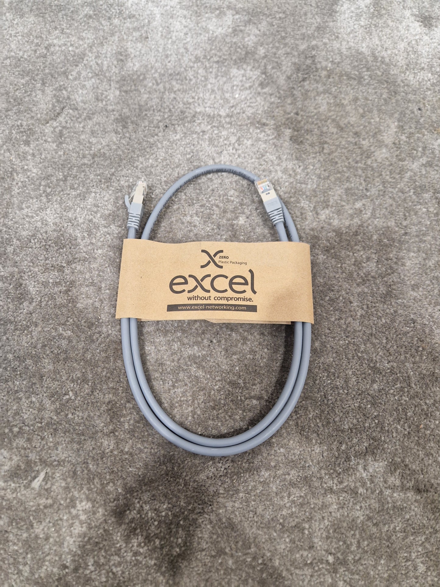 Excel CAT6A 1M Ethernet Cable Grey - High-Speed Data Transfer - Excellent w/ Original packet