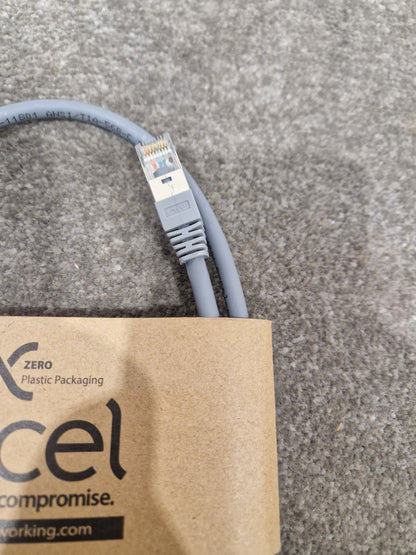 Excel CAT6A 1M Ethernet Cable Grey - High-Speed Data Transfer - Excellent w/ Original packet