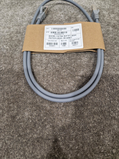 Excel CAT6A 1M Ethernet Cable Grey - High-Speed Data Transfer - Excellent w/ Original packet