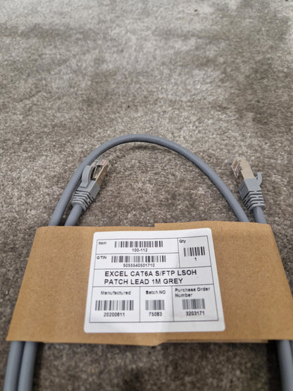 Excel CAT6A 1M Ethernet Cable Grey - High-Speed Data Transfer - Excellent w/ Original packet