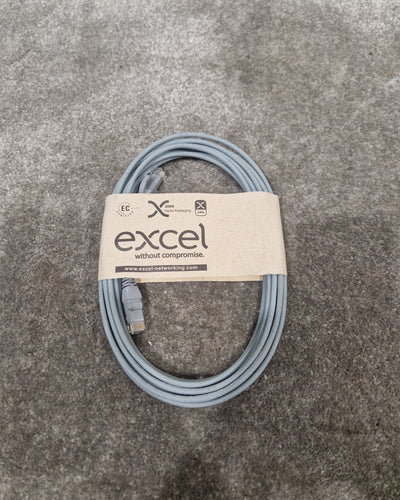 Excel CAT6A 5M Ethernet Cable Grey - High-Speed Data Transfer - Excellent