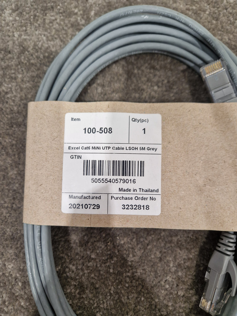 Excel CAT6A 5M Ethernet Cable Grey - High-Speed Data Transfer - Excellent - Image 7