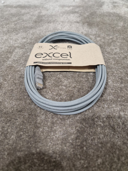 Excel CAT6A 5M Ethernet Cable Grey - High-Speed Data Transfer - Excellent