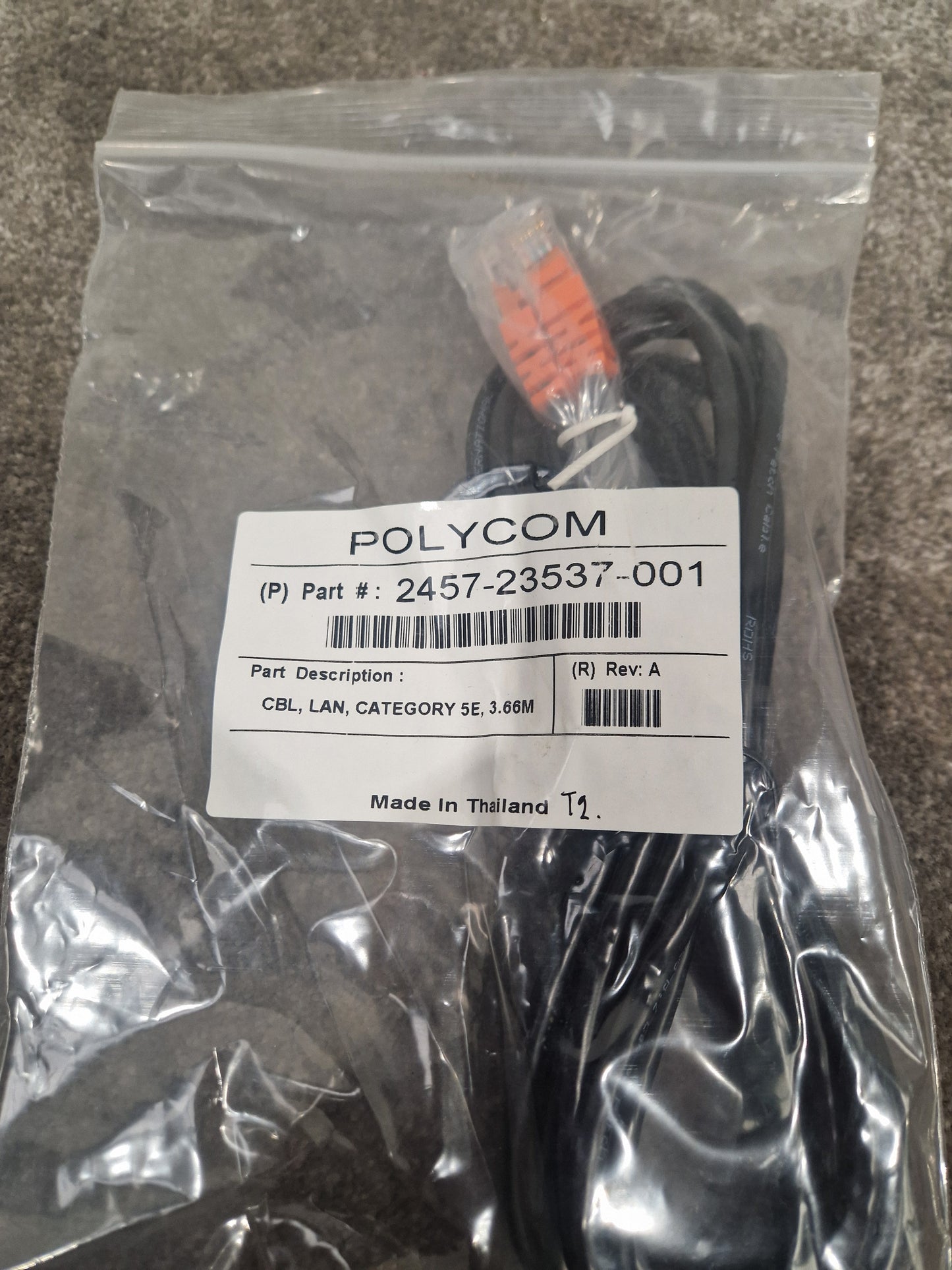 Polycom 3.66M Ethernet Cable - High-Speed Data Transfer - Excellent w/ Original Packing