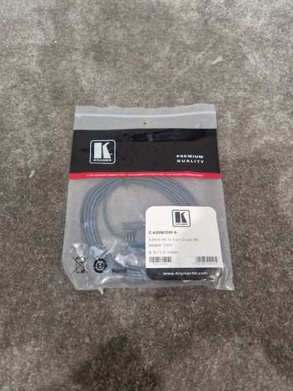 Kramer C-a35m/D9f-6 Cable 6FT - High-Quality Audio Connection - Excellent w/ Original Packing