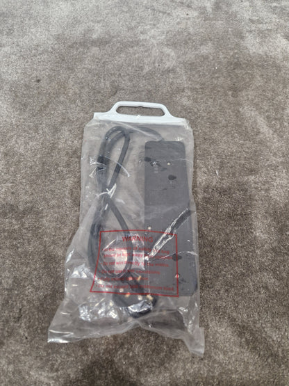 PRO-ELEC Extension Lead Three Gang 1M Black - Durable Power Solution - Excellent w/ Original Packaging