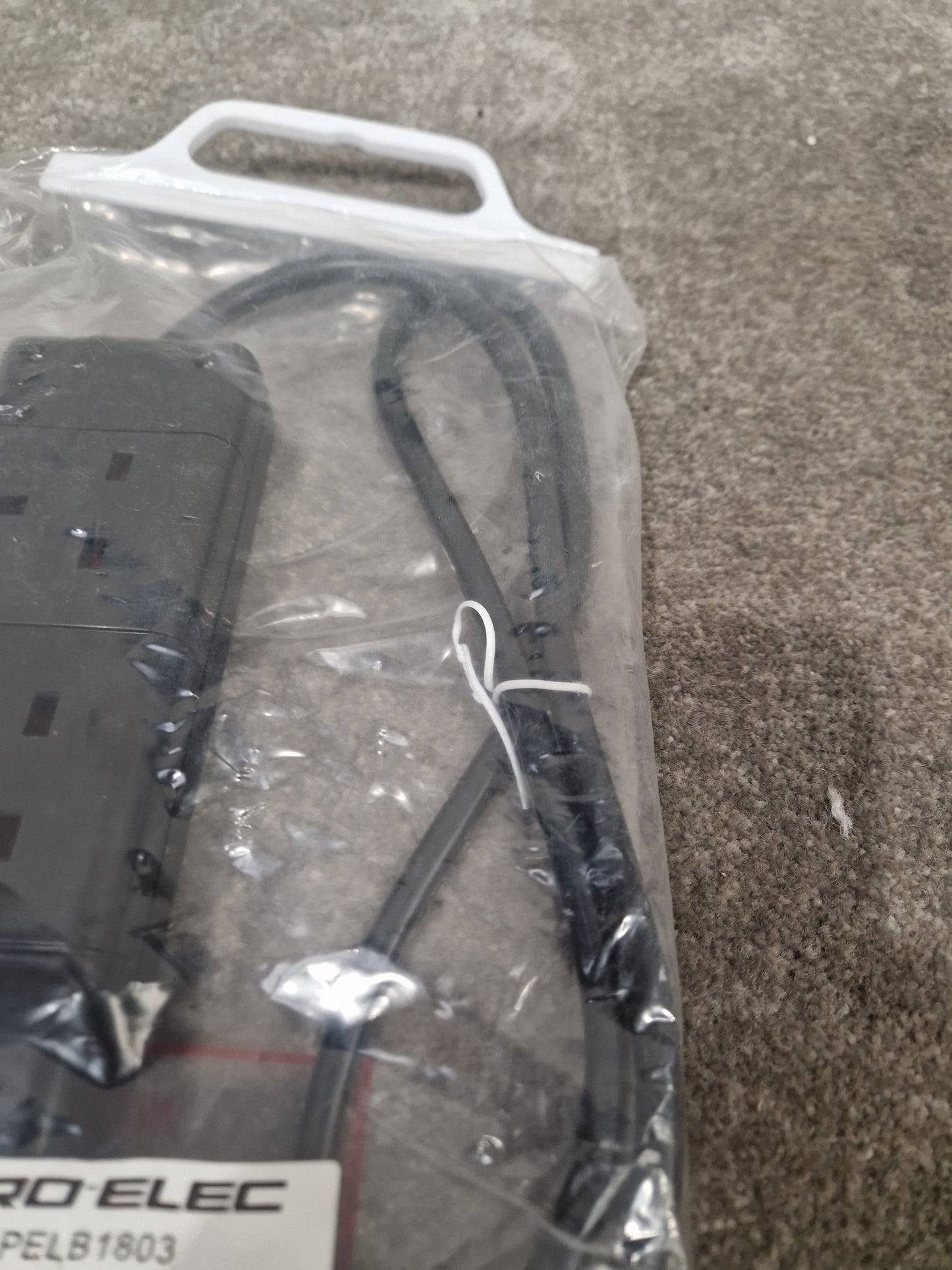 PRO-ELEC Extension Lead Three Gang 1M Black - Durable Power Solution - Excellent w/ Original Packaging