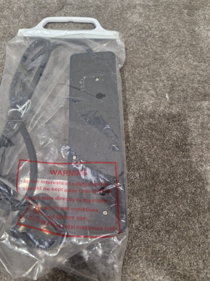 PRO-ELEC Extension Lead Three Gang 1M Black - Durable Power Solution - Excellent w/ Original Packaging