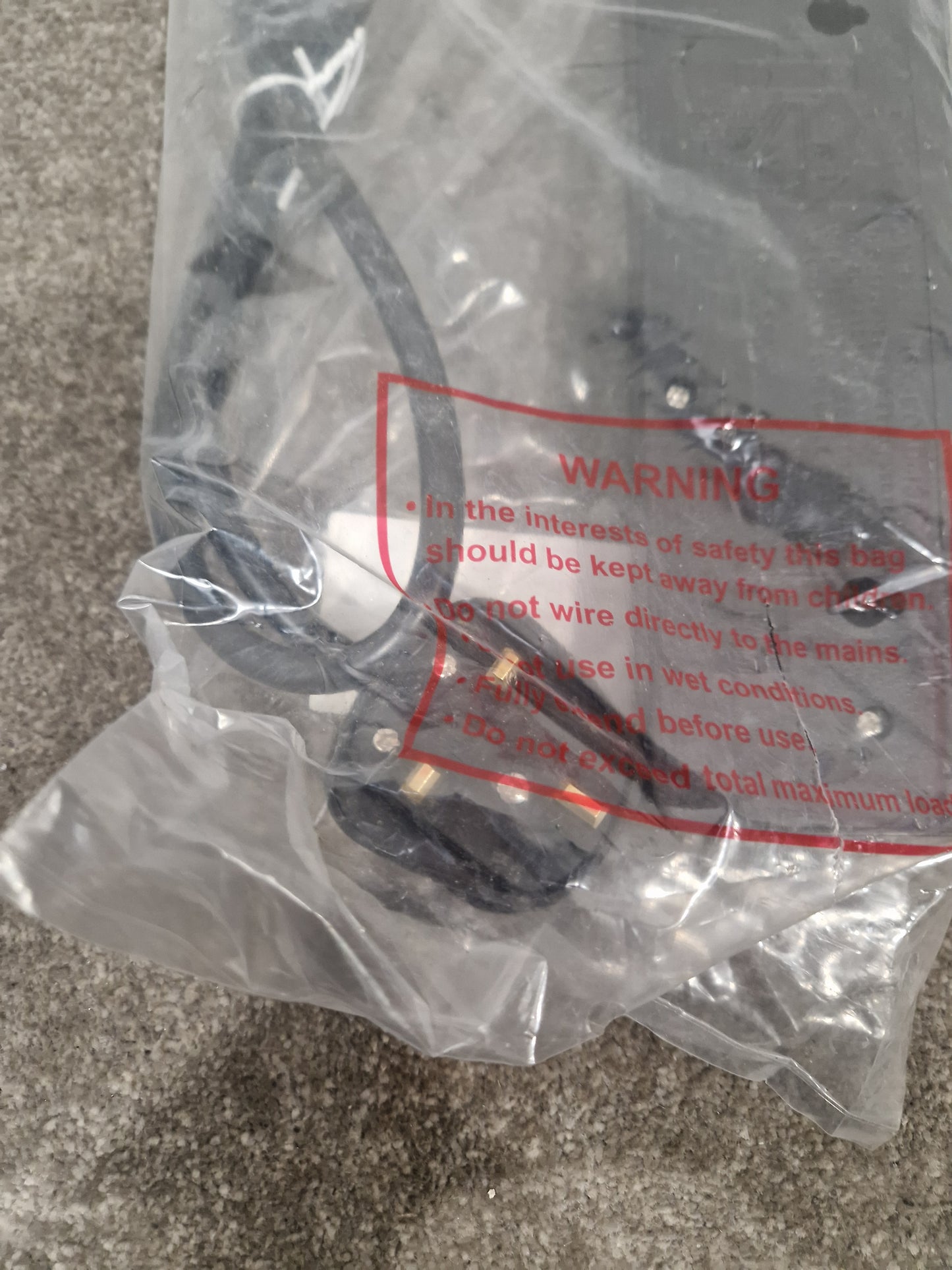 PRO-ELEC Extension Lead Three Gang 1M Black - Durable Power Solution - Excellent w/ Original Packaging