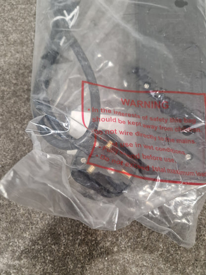 PRO-ELEC Extension Lead Three Gang 1M Black - Durable Power Solution - Excellent w/ Original Packaging