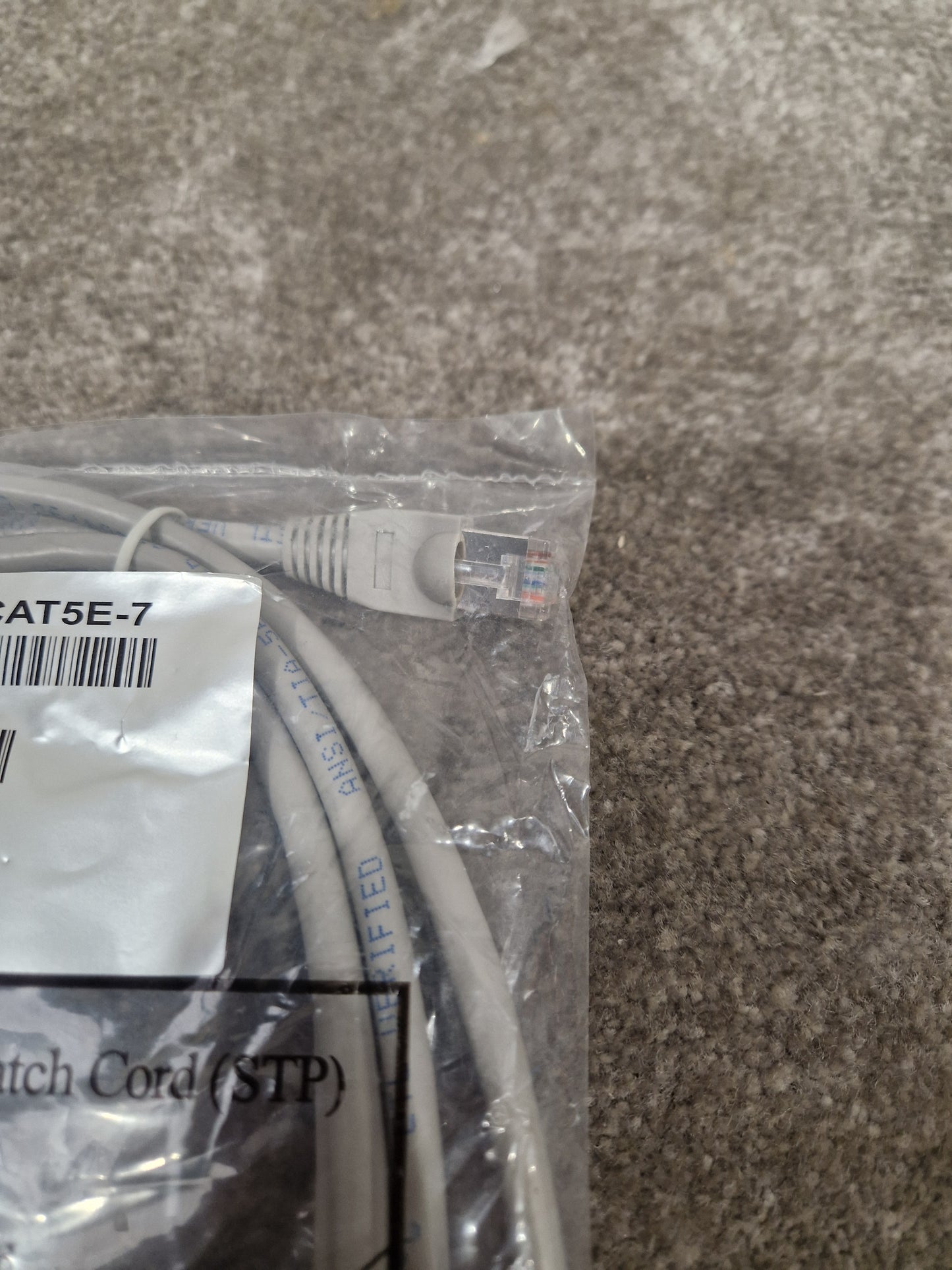Grey 7FT Long Ethernet Cable - High-Speed Data Transfer - Excellent w/ Original packaging