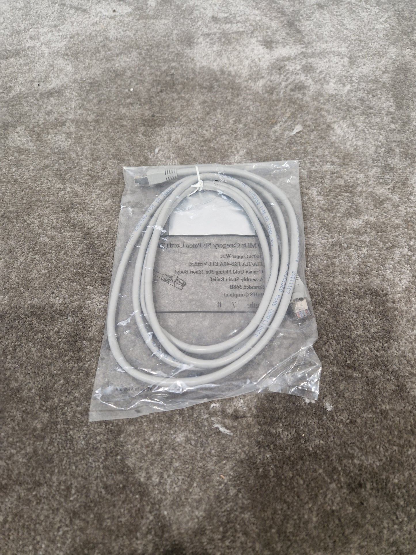 Grey 7FT Long Ethernet Cable - High-Speed Data Transfer - Excellent w/ Original packaging